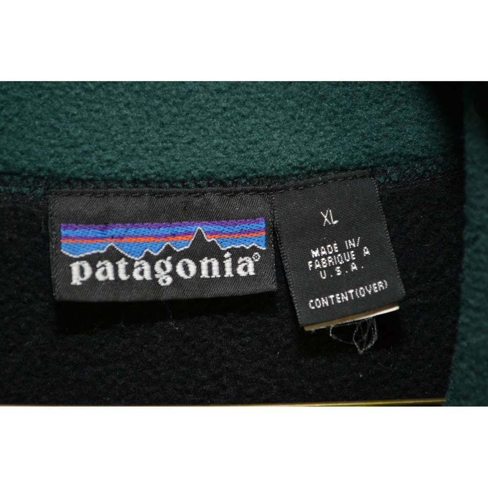 Vintage Patagonia Vest Mens XL Black Fleece Full Zip Pockets Made USA 90s - Picture 8 of 16